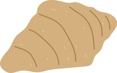 Croissant Toast Bakery Minimal Illustration