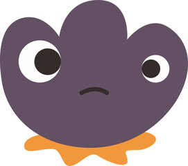 Cute funny face flower vector