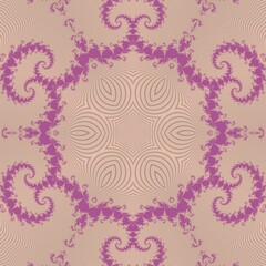 complex Julia set fractal on a beige background with black contour lines