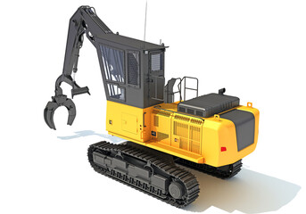 Forest Machine 3D rendering on white background