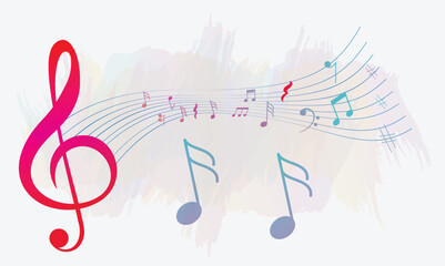 
Music background vector design 2022, Abstract Musical Background With Notes vector design 