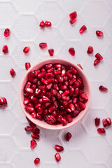 Pomegranate with seeds