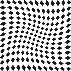 Twisted Diagonal Square Shapes Halftone Pattern