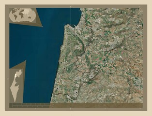 Haifa, Israel. High-res satellite. Major cities