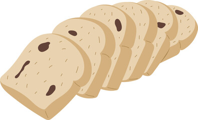 Sliced Bread Raisin Toast Bun
