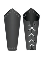 Arm leather bracer. vector illustration