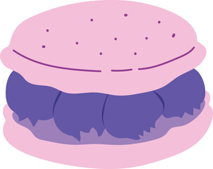 Isolated Macaron Illustration Sweet dessert