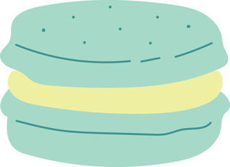 Isolated Macaron Illustration Sweet dessert