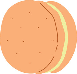 Isolated Macaron Illustration Sweet dessert