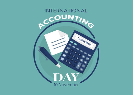 International  accounting day tool banner. November 10. Holiday concept. Template for background, banner, card, poster with text inscription.