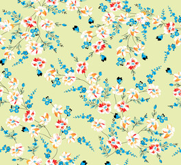 beautiful floral vector repeat seamless pattern textile design fabric print background illustration