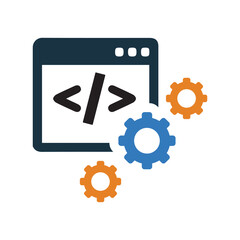 Web Development icon. Editable vector logo.