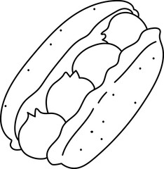 Macaron Line Handdrawn Illustration Dessert