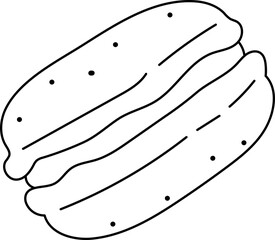 Macaron Line Handdrawn Illustration Dessert