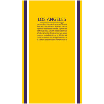 Los Angeles Lakers Basketball Team Uniform Colors. Template For Presentation Or Infographics.