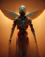 Angel of death in hell. Artificial intelligence.