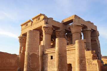 Kom Ombo temple, dedicated to Sobek and Horus, in Aswan, Egypt
