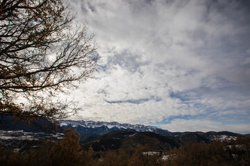 Young hiker girl enjoying in Querforadat, Cerdanya, Pyrenees, Spain