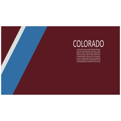 Colorado Avalanche ice hockey team uniform colors. Template for presentation or infographics.