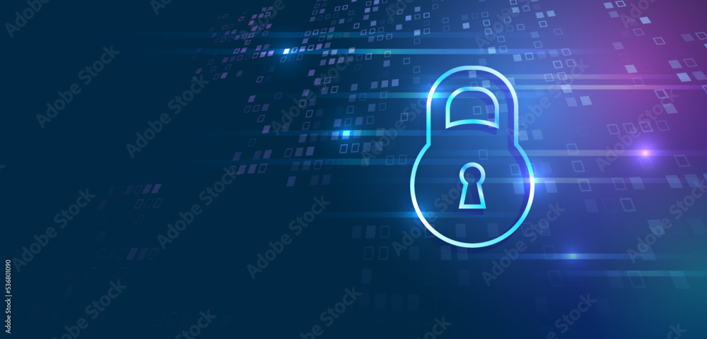 Poster hi-tech various background. cyber security for business and internet projects. vector illustration o