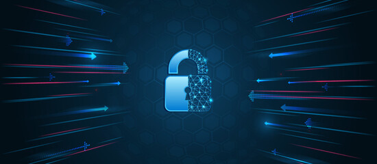 Vector illustration of data security services. Data protection, privacy, and internet security concept. Hi-tech various background. Cyber security for business and internet projects.