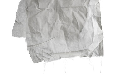 Canvas torn hanging isolated on white