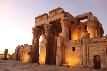 The temple of Kom Ombo (double temple) in Aswan - obrazy, fototapety, plakaty