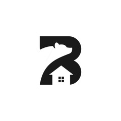 letter b bear logo