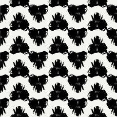 Hand drawn seamless pattern. Ethnic motif. Paint brush geometrical ornament. Abstract backdrop. Trendy wallpaper. Geometric background. Mosaic ornate. Digital paper. Textile print. Web design