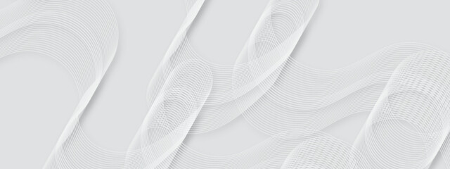 Abstract wavy gray lines stream element for design on a white background. You can use for Web, Texture, Wallpaper, Template, Desktop background, Business banner, poster design.