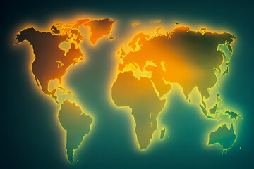 Fototapeta na wymiar Global warming world map