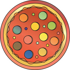 Fototapeta premium Hand Drawn Pizza Clipart