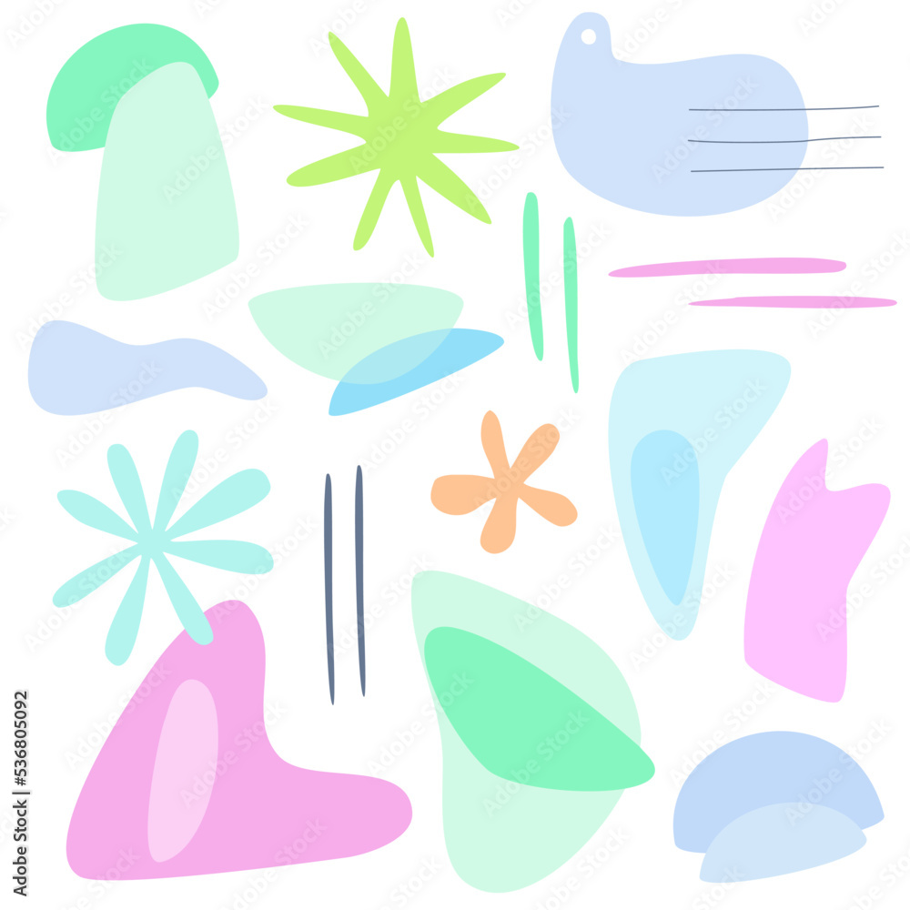 Aufkleber abstract objects on light background. creative vector illustration.