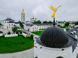 Angel weather vane on kremlin tower, Tobolsk, Siberia, Russia