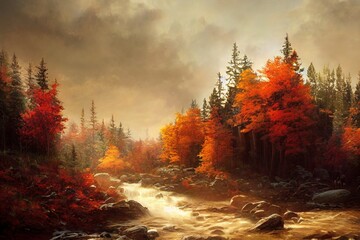 Autumn forest illustration