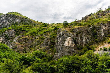 Fototapeta na wymiar Sohodol Gorges (Cheile Sohodolului) in the Valcan mountains, Gorj county, Romania.