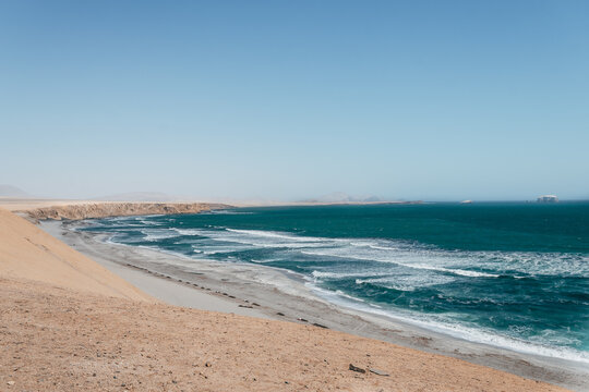 amazing landscape of paracas national park, peru