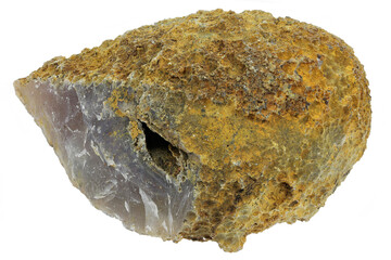 agate from Idar-Oberstein, Germany isolated on white background