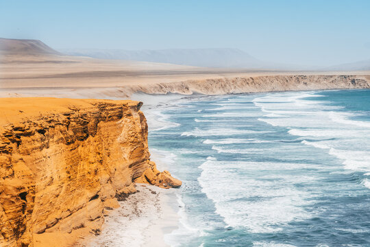 amazing landscape of paracas national park, peru