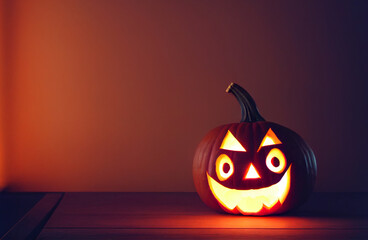 Wallpaper halloween, calabaza y árboles tenebrosos
