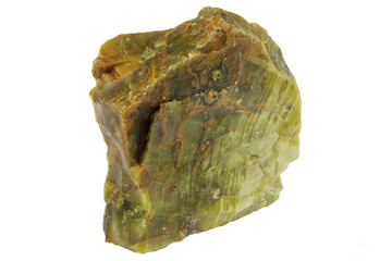 pistachio opal from Madagascar isolated on white background