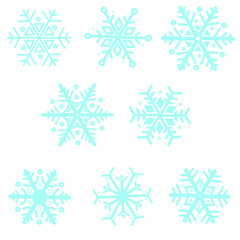 set of snowflakes