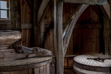 an old wood mill from the inside