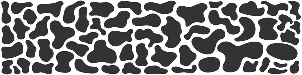 Set of abstract organic shapes for design layouts. Hand drawn elements.