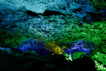 Big ice cave. Kungur cave, glacier. Perm region. Russia