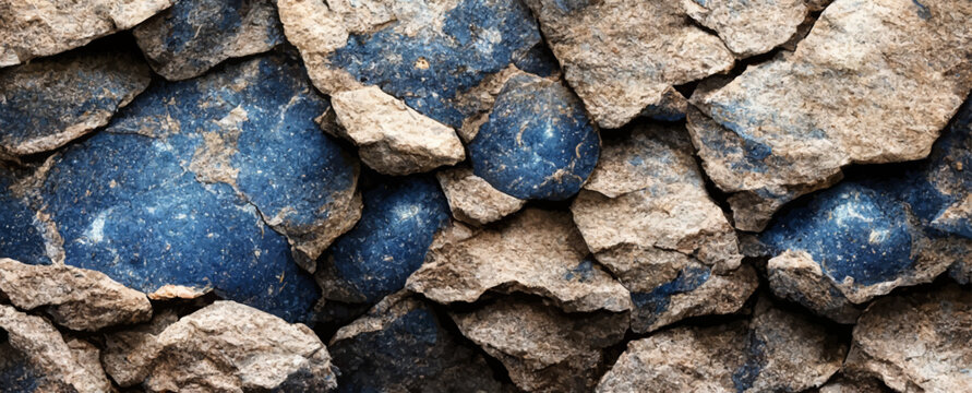 dark blue rock texture, toned rough mountain surface