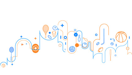 Sports background design with abstract futuristic template. Vector sport concept © Manovector