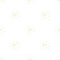 Golden snowflake shape, gold texture. Seamless repeat pattern. Isolated png illustration, transparent background for overlay, banner, card, montage, collage, scrapbooking. Christmas, winter concept.