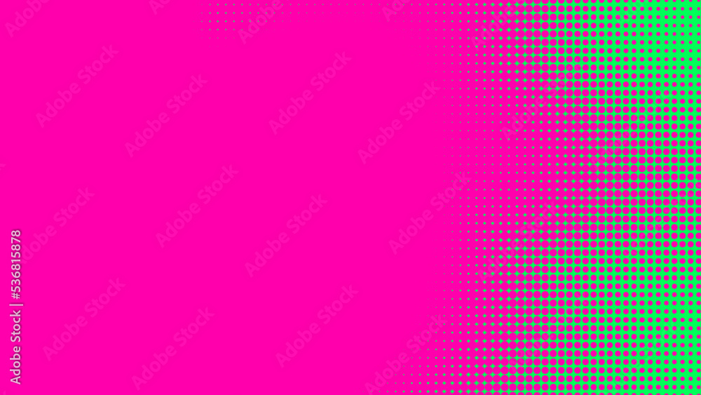 Poster dots halftone green pink color pattern gradient texture with technology digital background. pop art 