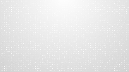Dot white gray pattern gradient texture background. Abstract  technology big data digital background. 3d rendering.